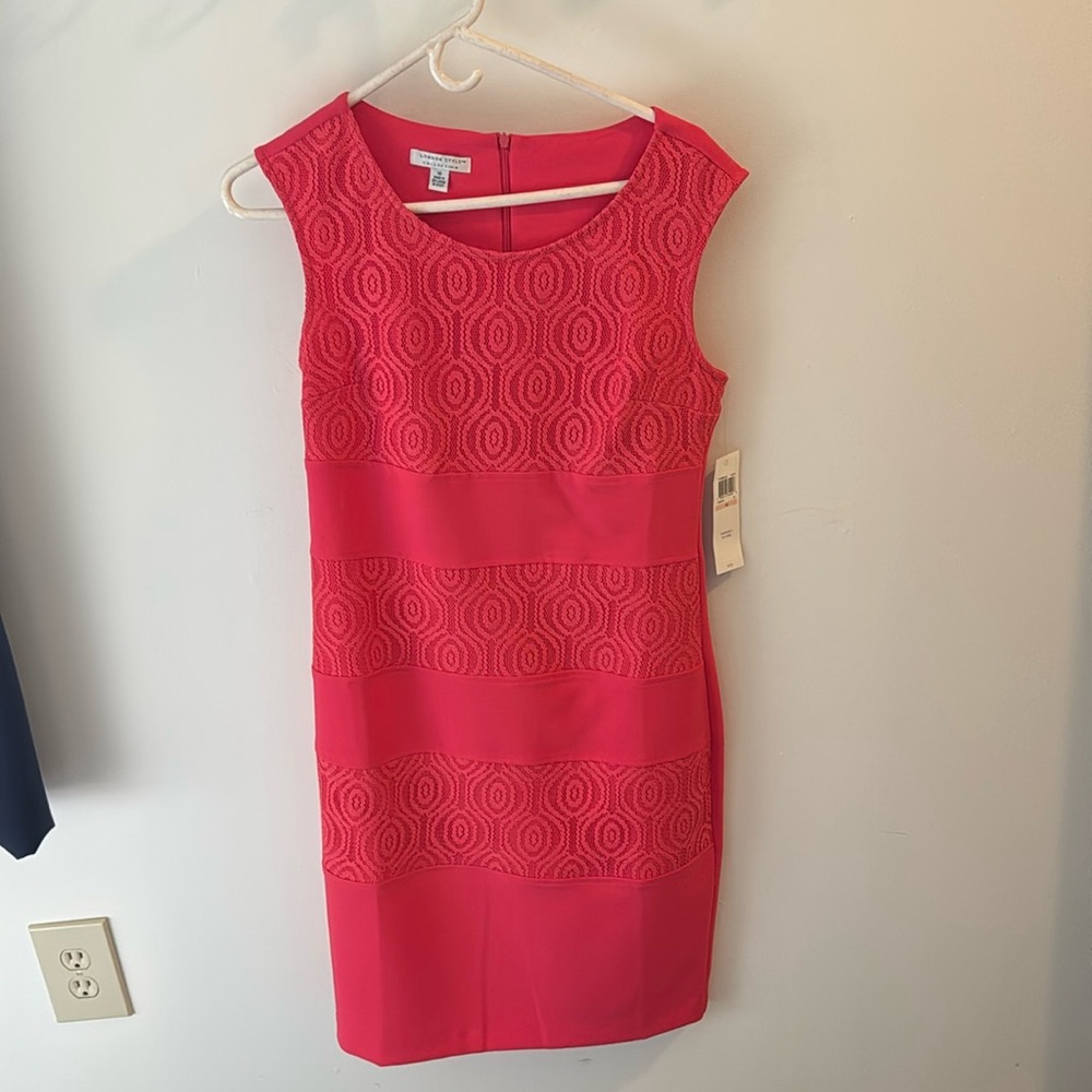 Coral dress, knee length